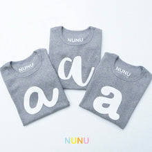 Nunu Alphabet (Grey)/ เสื้อสีเทาสกรีนตัวอักษรย่อ