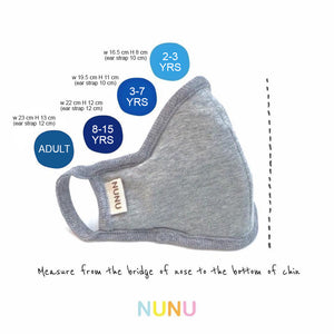 NuNu Mask PM 2.5 (Grey/Pink)/หน้ากากอนามัย PM 2.5 (สีเทากุ๊นชมพู) BUY 1 GET 1 FREE